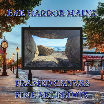 Capture the Perfect View: Stunning Bar Harbor Rock Framed Print for Your Space!
