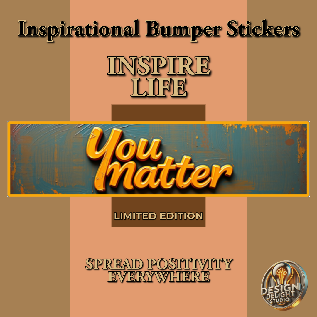 Add a Pop of Positivity with Our Bold ‘You Matter’ Sticker – Perfect for Any Surface!