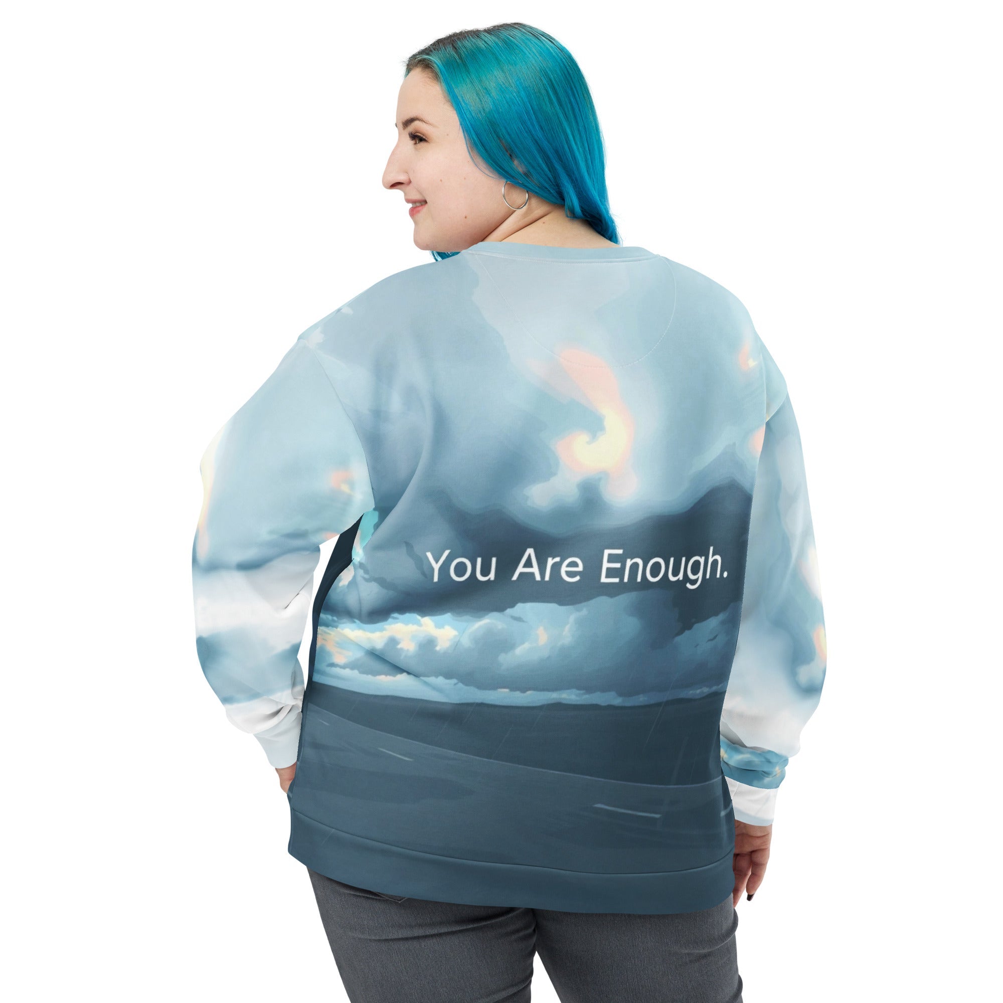 You Are Enough – Recycled Unisex Sweatshirt