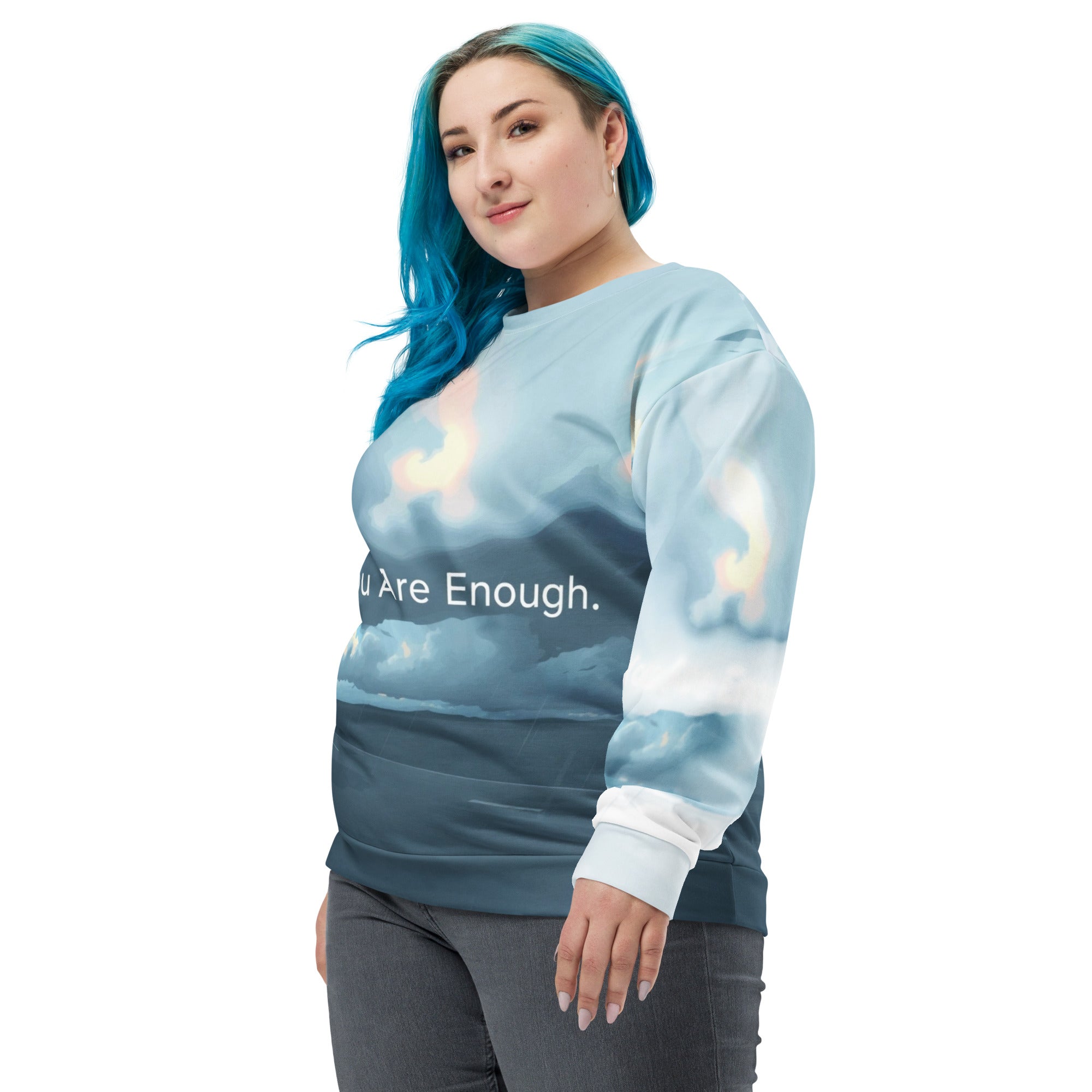 You Are Enough – Recycled Unisex Sweatshirt