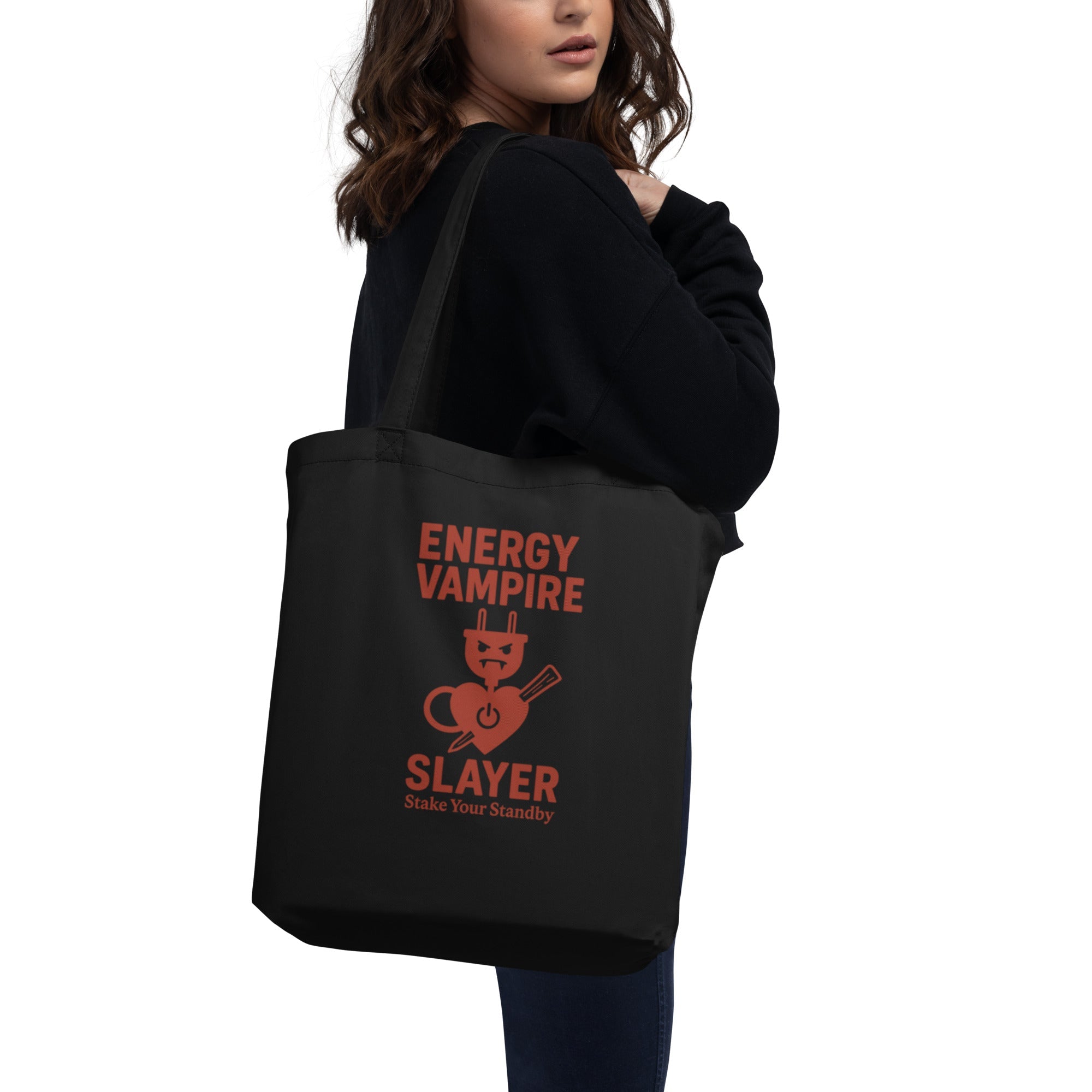 Organic Cotton Tote Bag – Energy Vampire Slayer