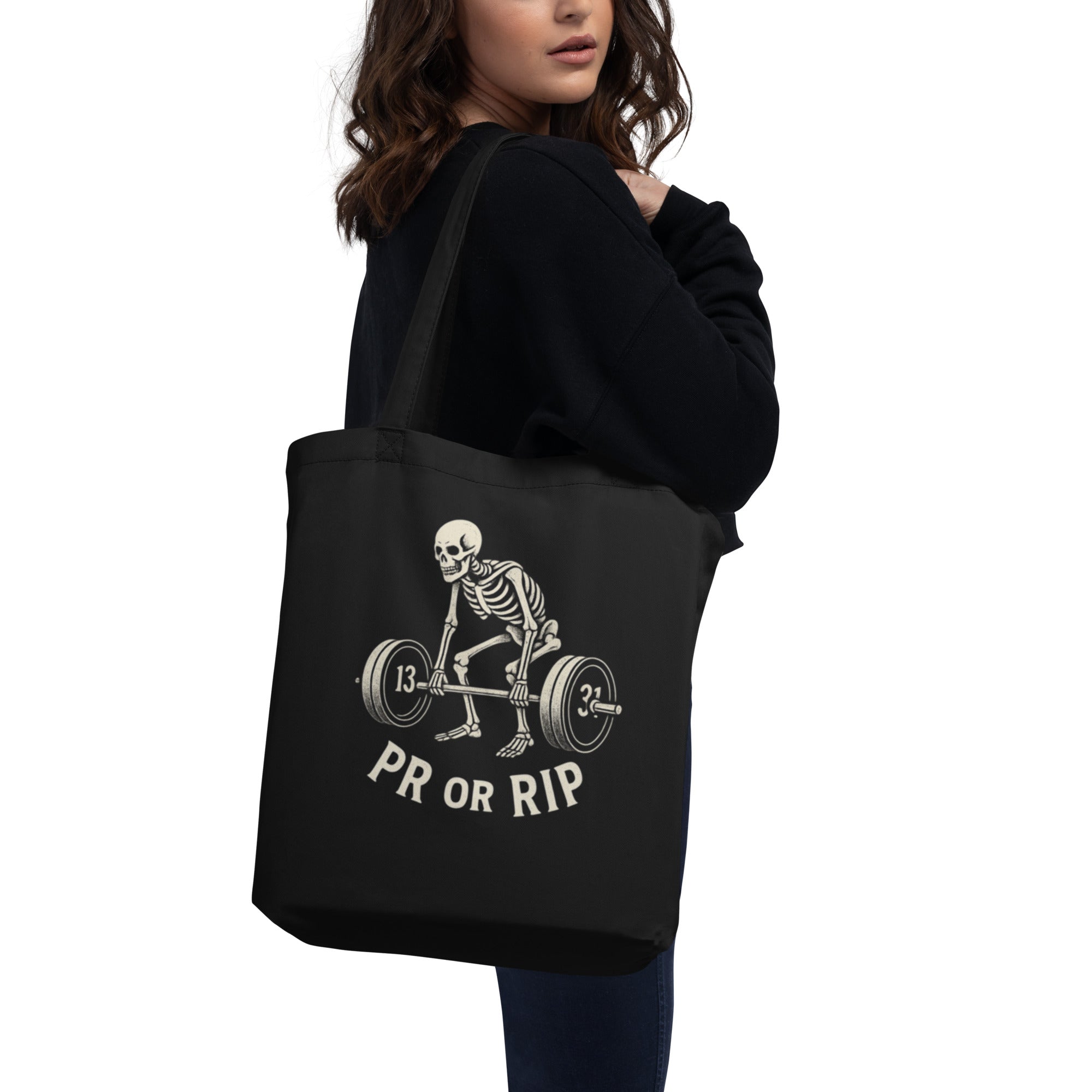 PR or RIP Skeleton Halloween Eco Tote Bag
