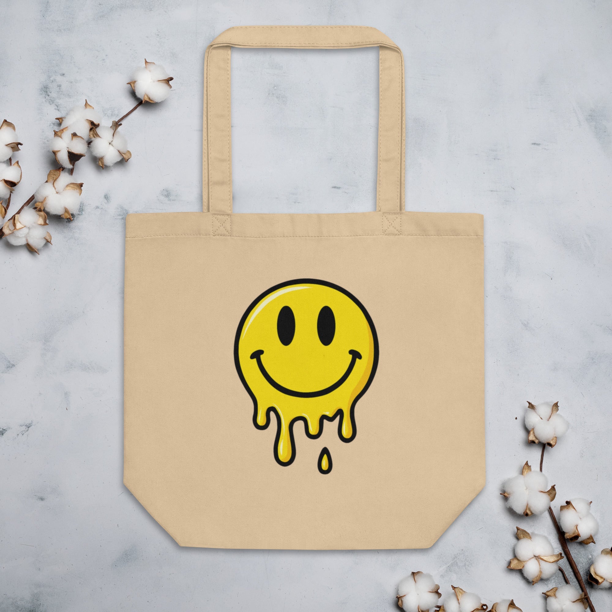 Drippy Smiley Eco Tote Bag