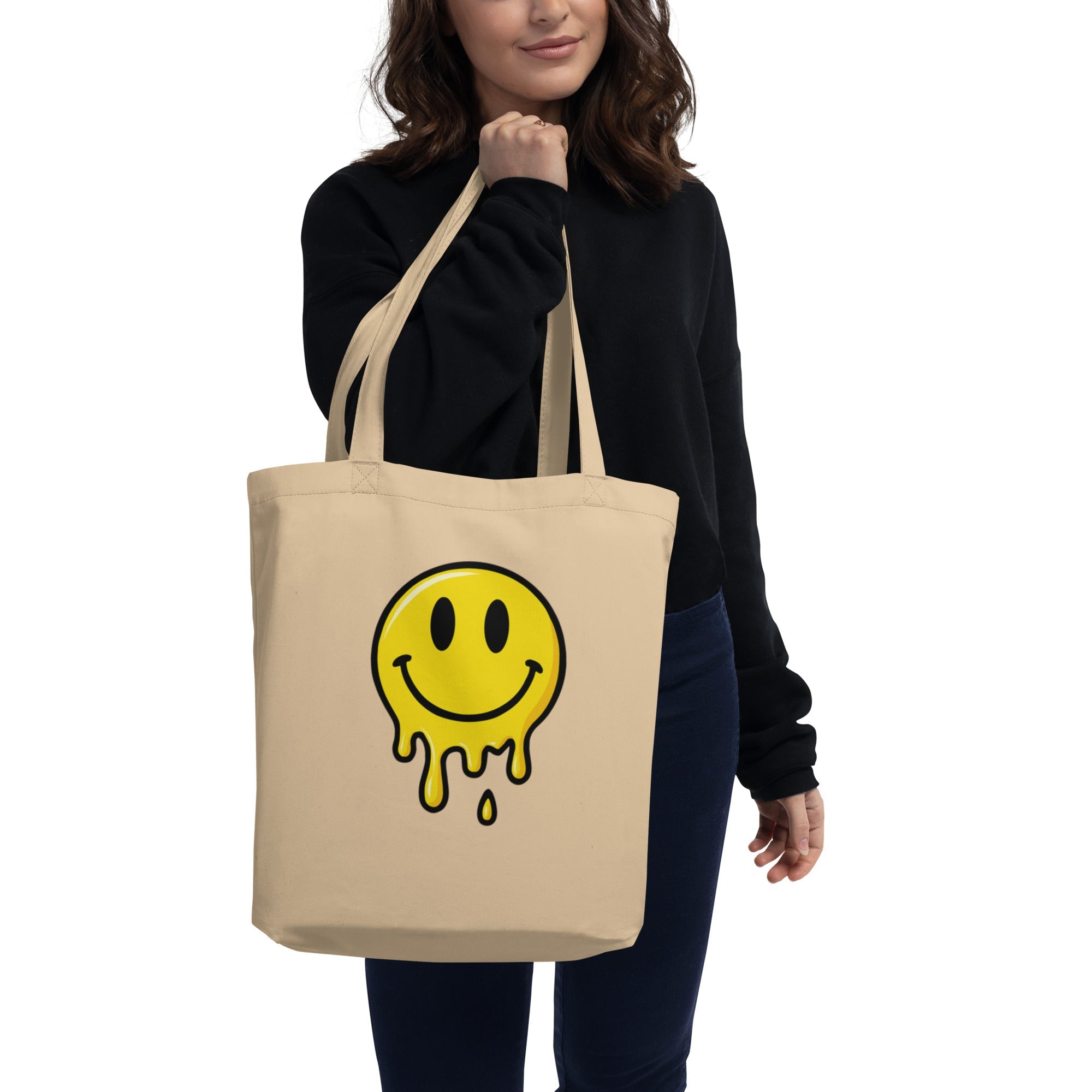 Drippy Smiley Eco Tote Bag